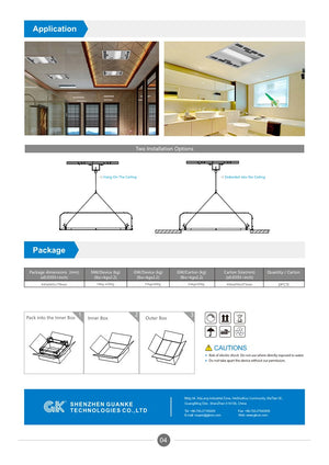 HEPA Air Purifier and Hybrid LED/UVC Troffer Light